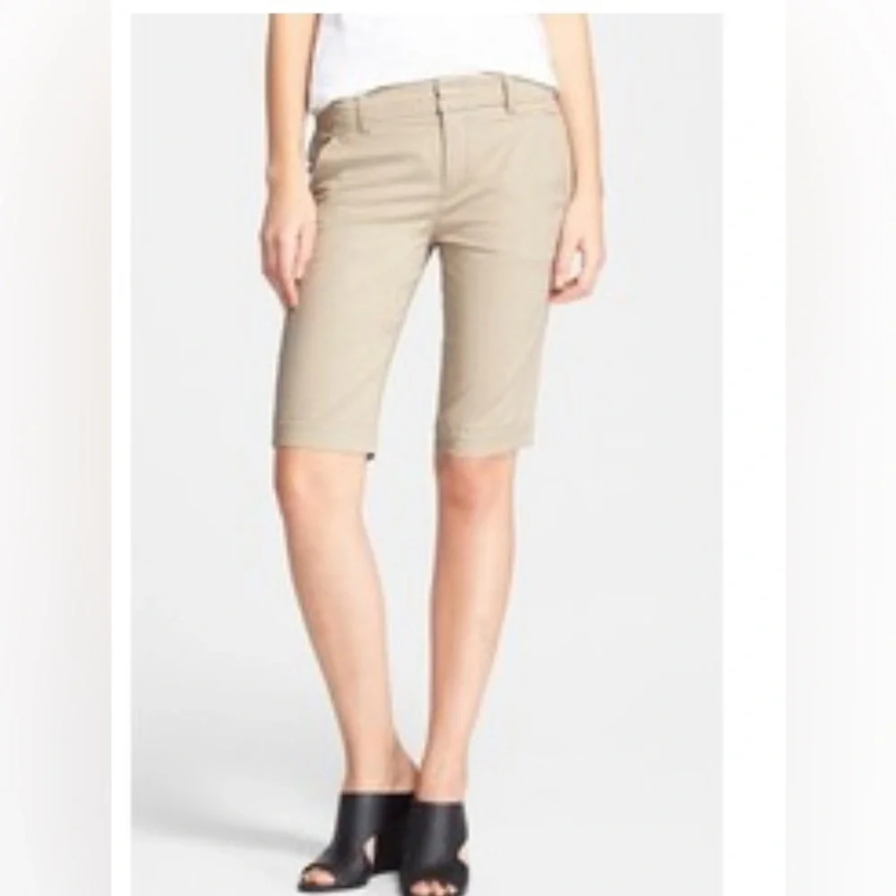 Vince Bermuda Shorts Side Buckle Cotton Size 12 NEW - Picture 10 of 10